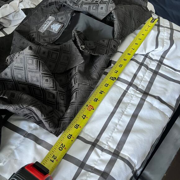 George Women’s Blazer Jacket black geometric Sz 10 Large business smart buttons - Picture 7 of 8